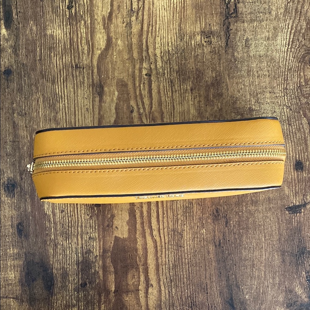 Michael Kors Yellow Saffiano Zip-Around Wallet - Picture 3 of 5